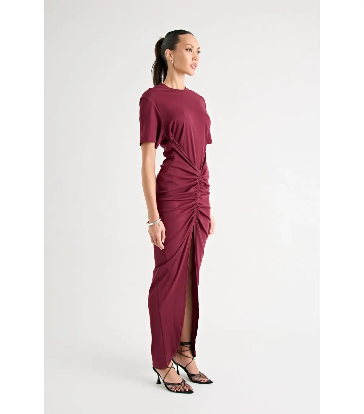 Pfeiffer Niko Maxi Dress in Burgundy Size AU 8 - Image 4