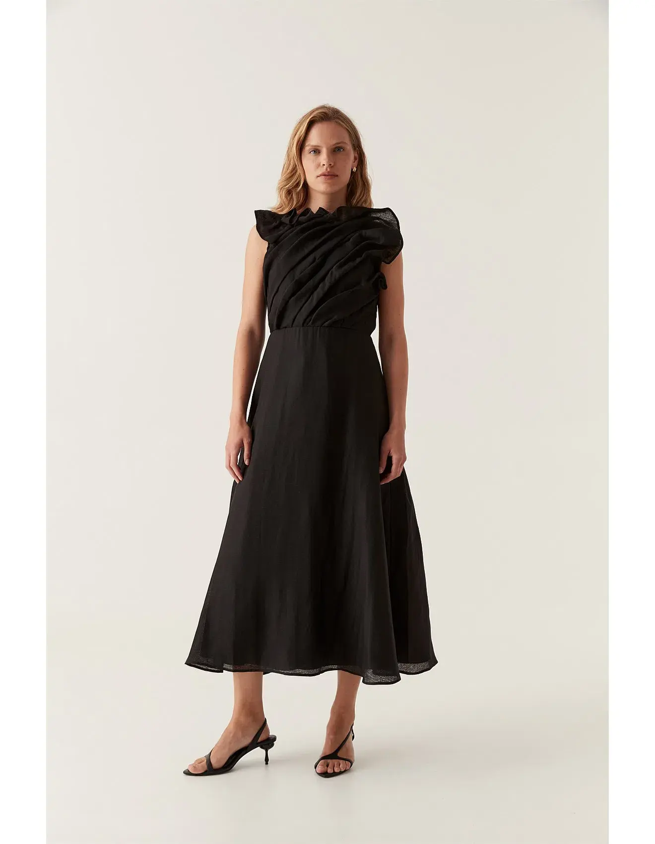Aje Genesis Midi Dress Black Size AU 8 - Image 1