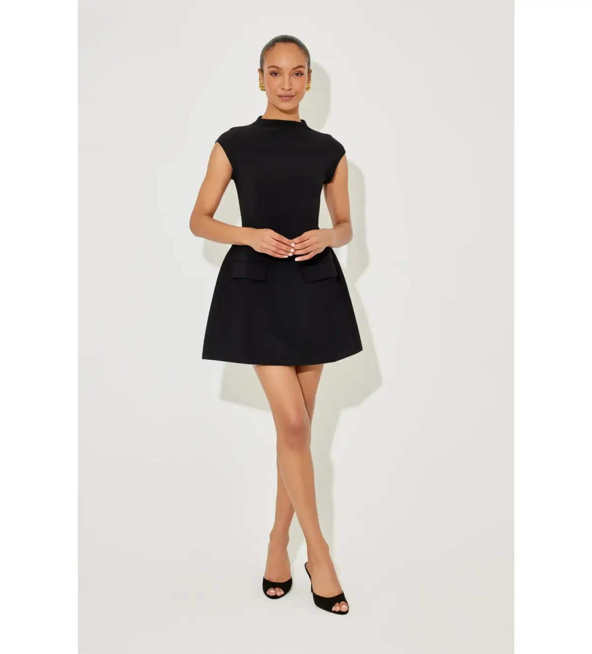 Odd Muse The Ultimate Muse Cap Sleeve Mini Dress Black Size S/AU 8 - Image 1