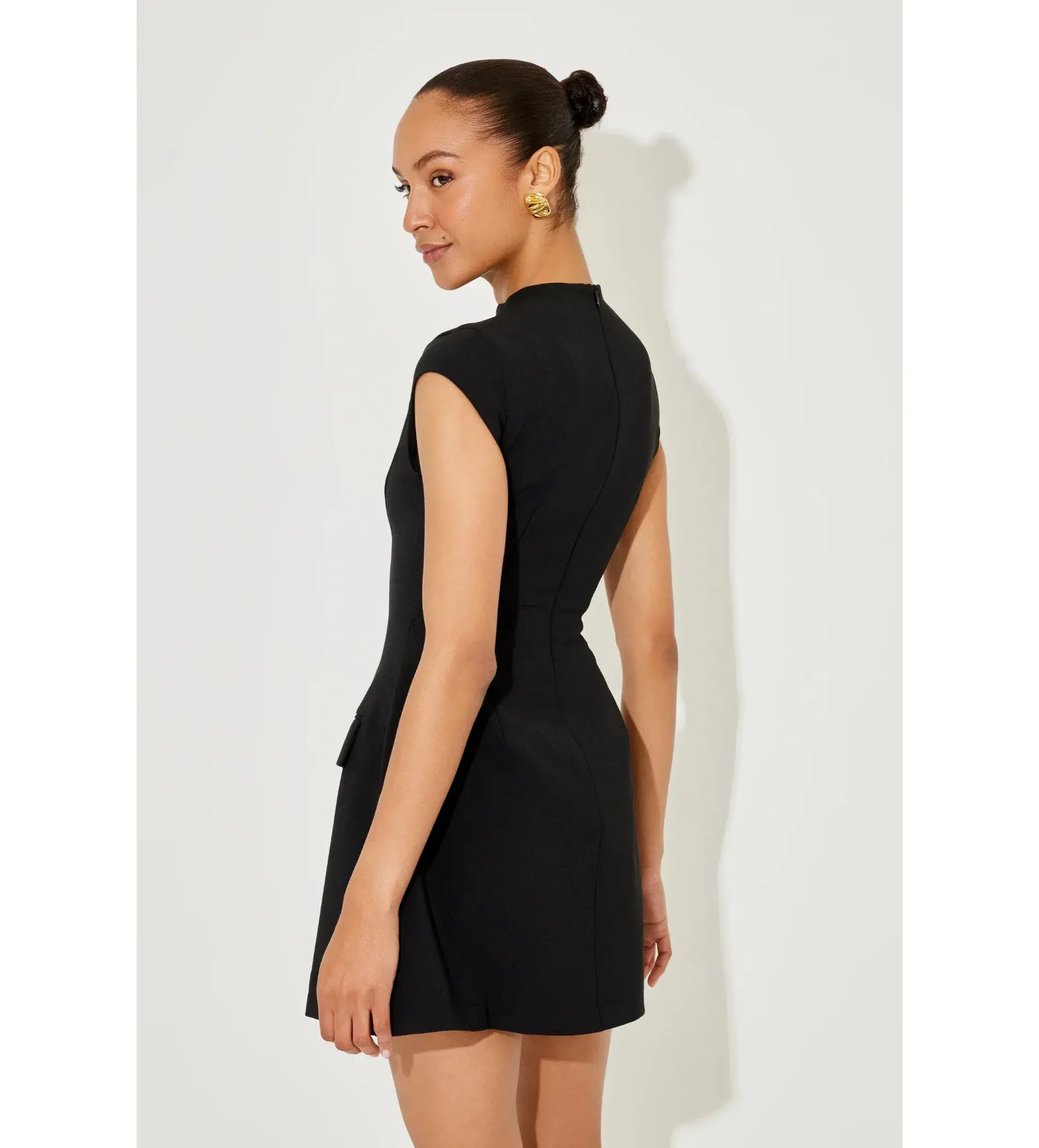 Odd Muse The Ultimate Muse Cap Sleeve Mini Dress Black Size S/AU 8 - Image 3