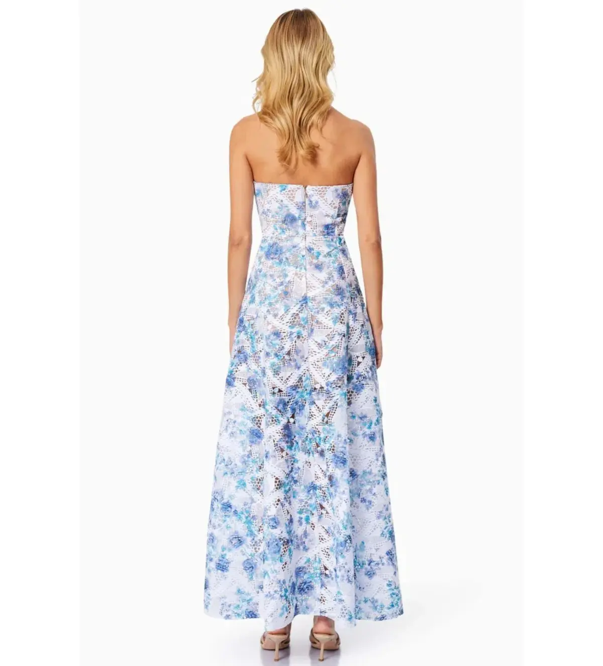 Elliatt Savannah Fitted Strapless Maxi Dress Multi Floral Size M/AU 10 - Image 3