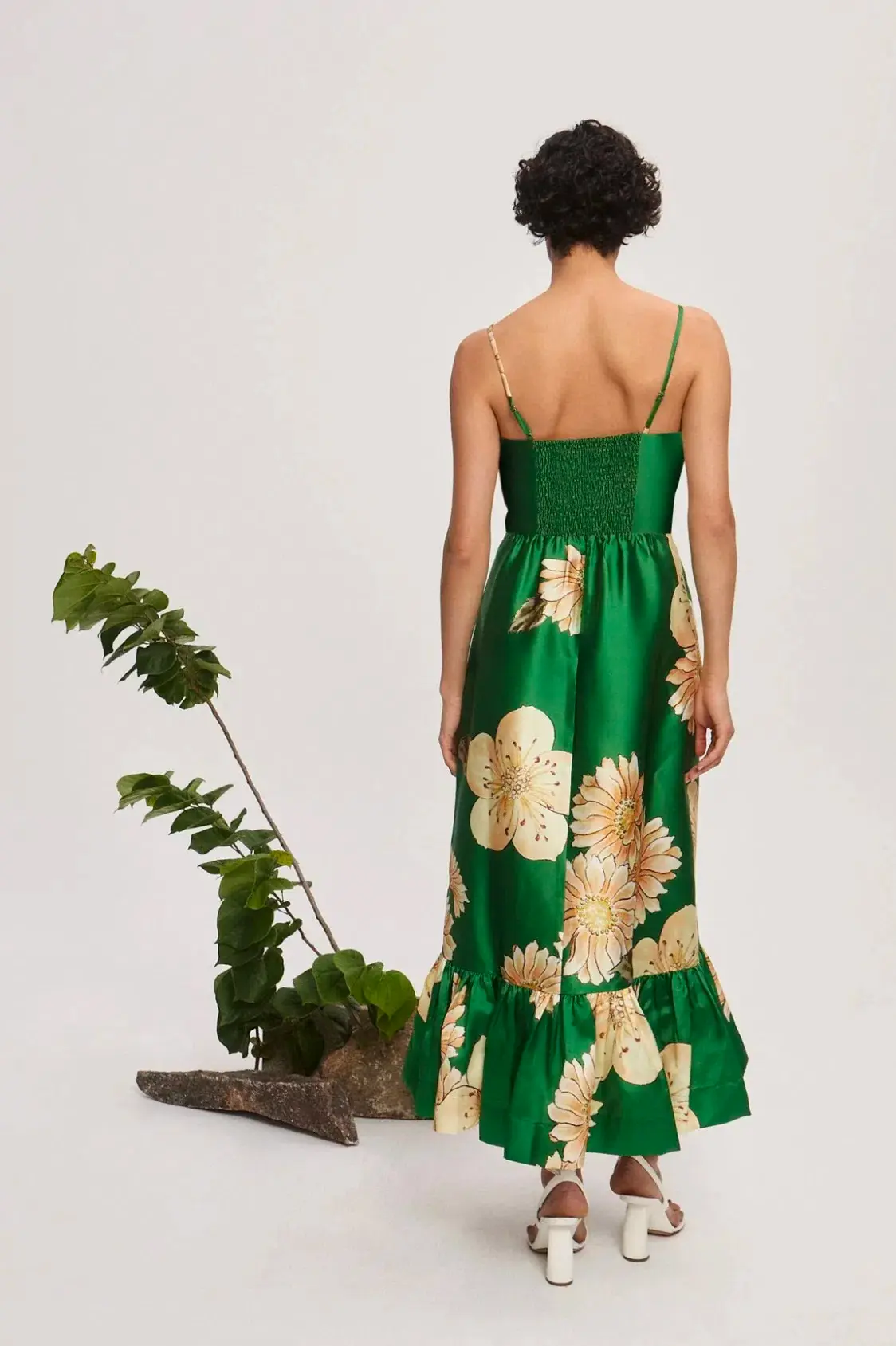 Alemais Sage Midi Dress Green Size 8 - Image 3