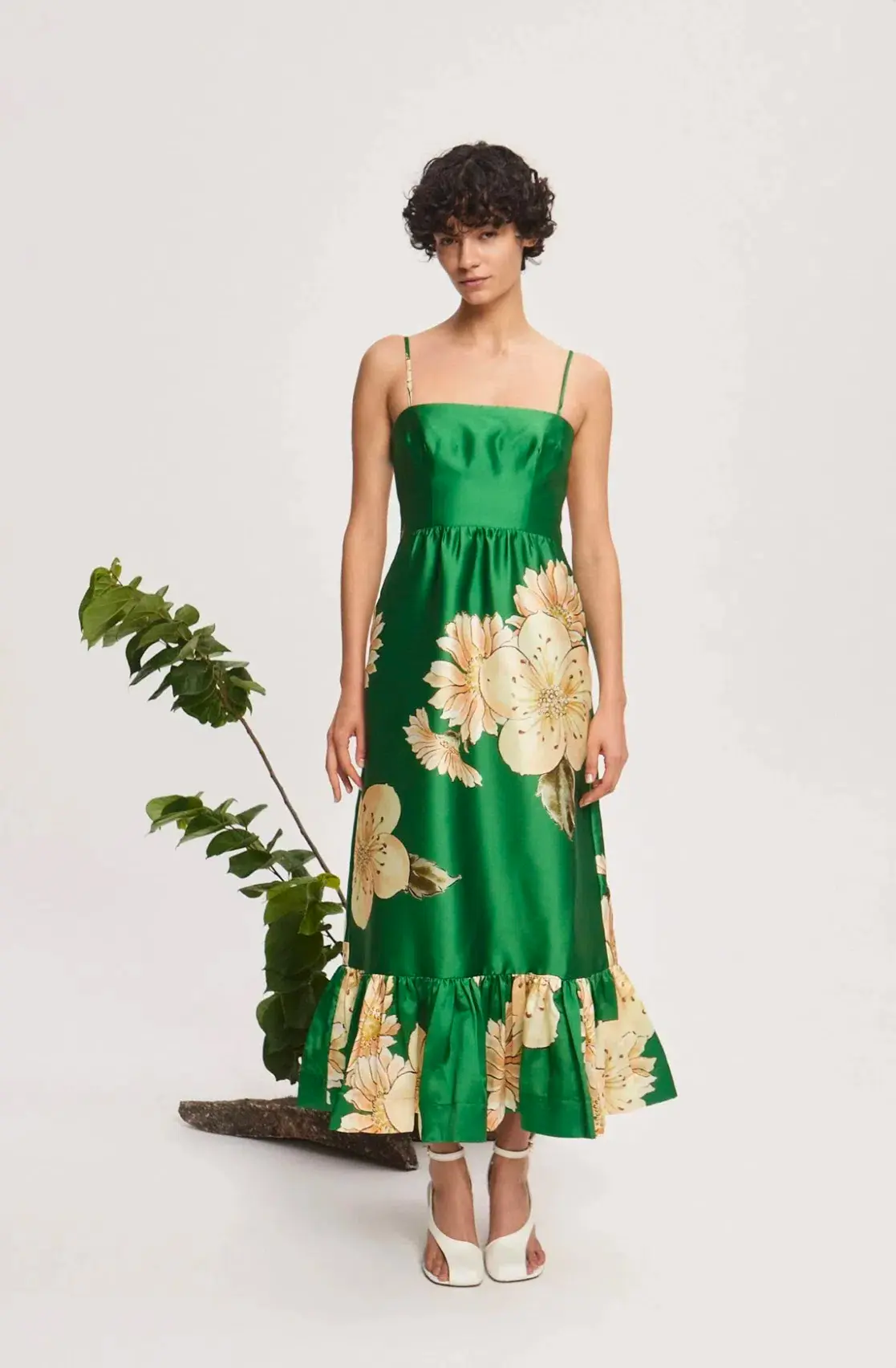 Alemais Sage Midi Dress Green Size 8 - Image 1