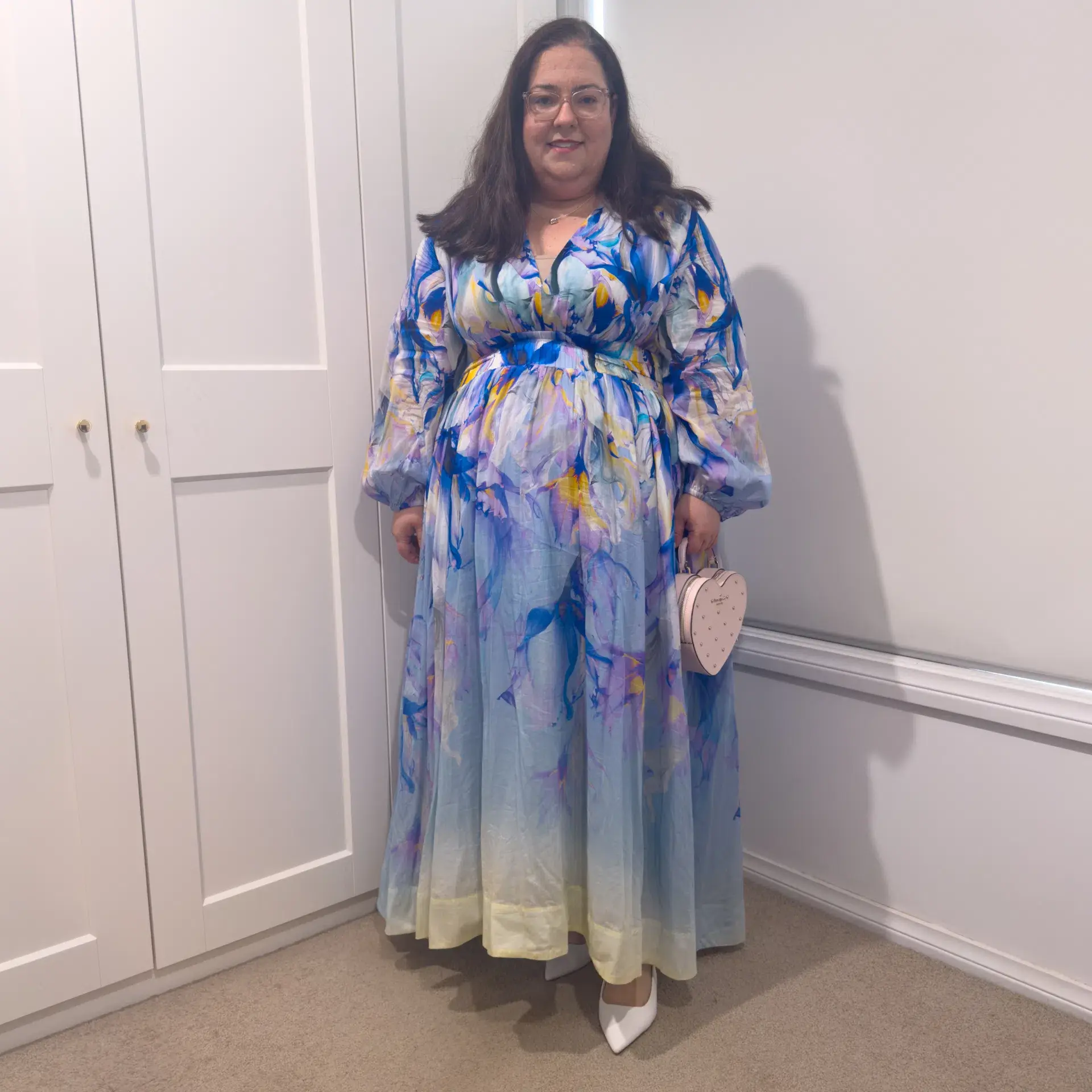 Karen Millen Ombre Floral Silk Maxi Dress Multi Size 22  - Image 3
