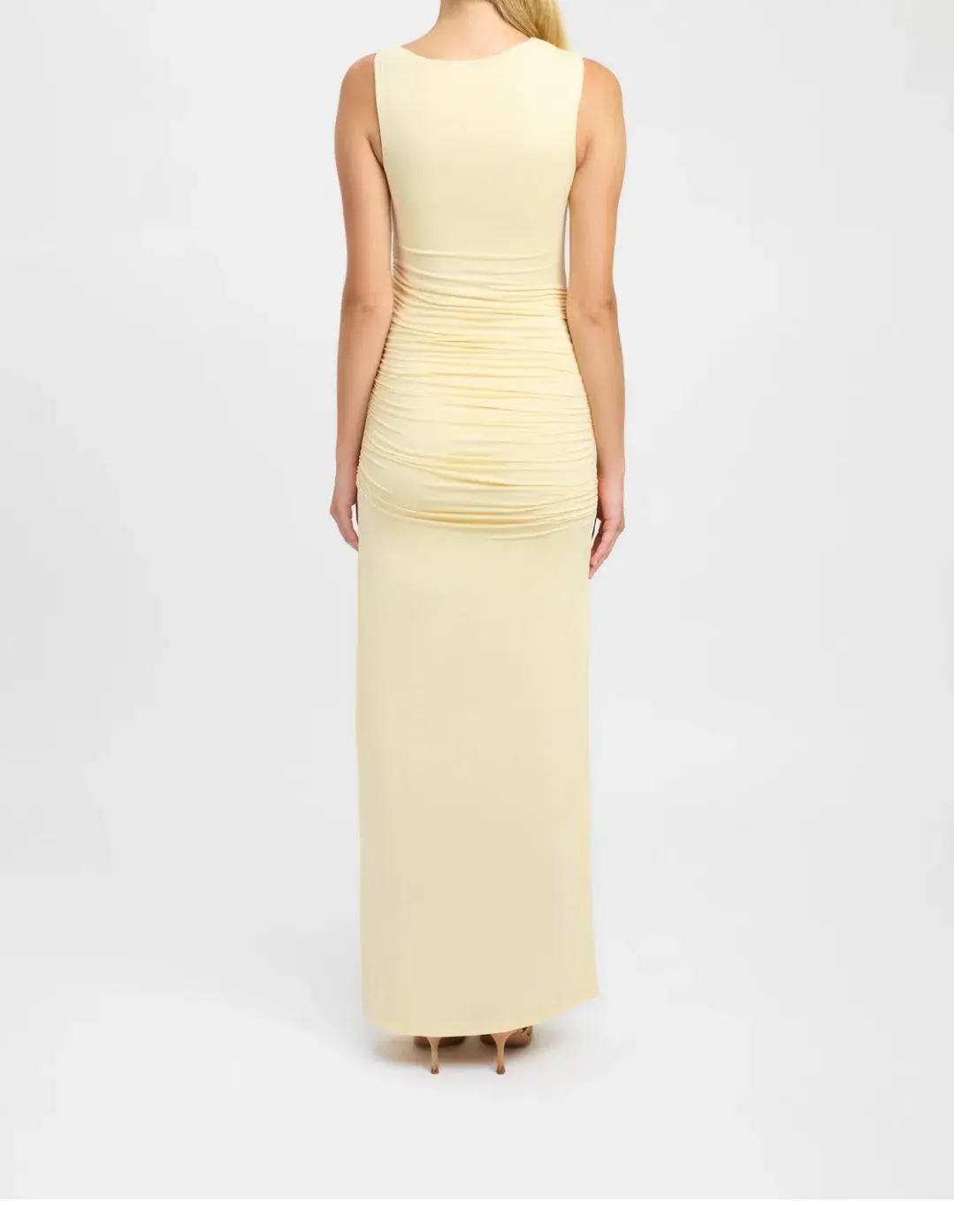 Kookai Alannah Maxi Dress Lemon Icing Size 12 - Image 2
