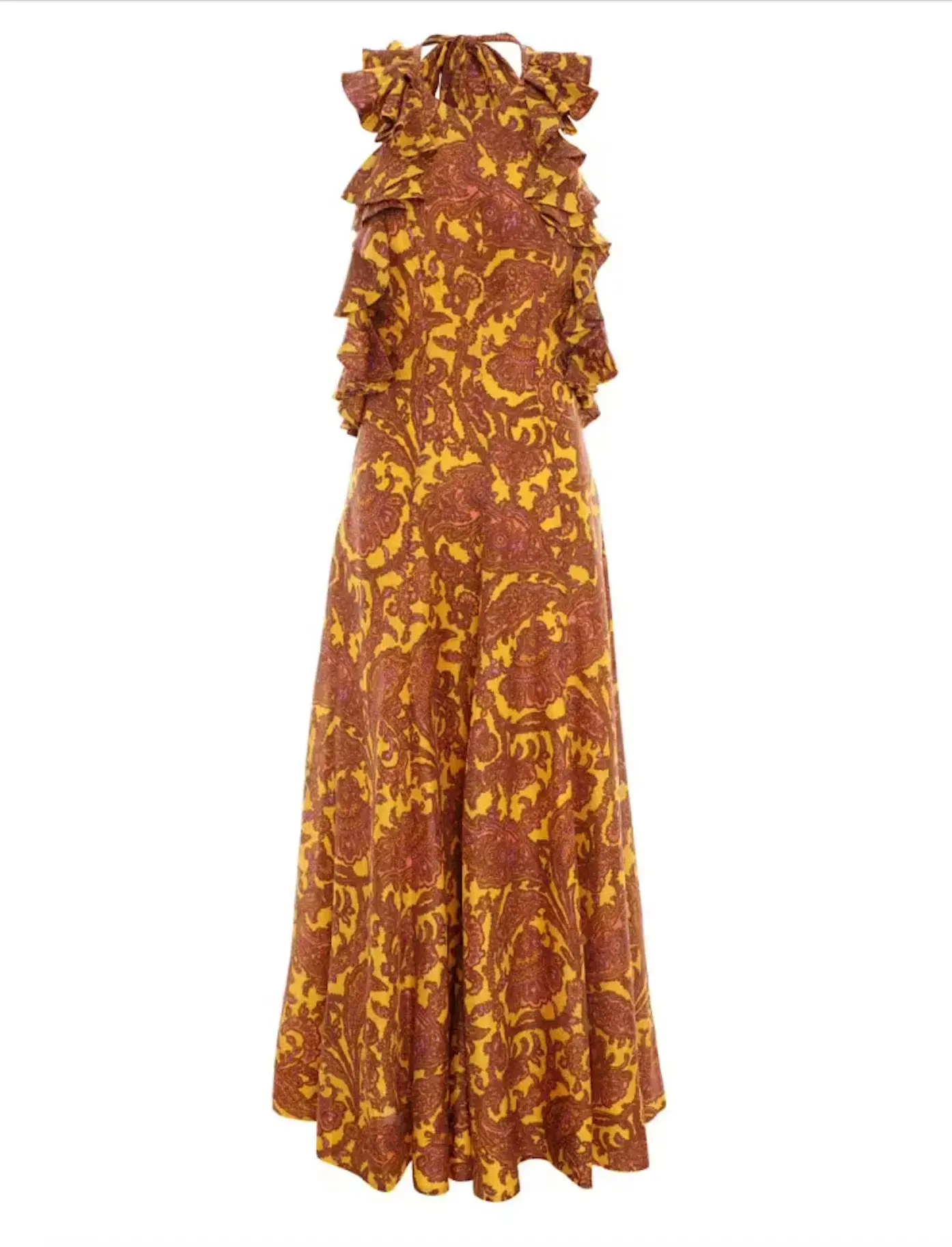 Zimmermann Tiggy Halter Long Dress Print  | Size 0 - Image 3