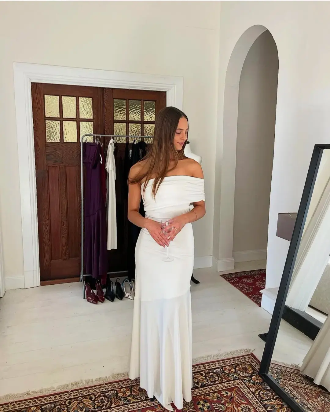 La Marie, Jayde Maxi, White, Size 8 for rent on The Volte - main image