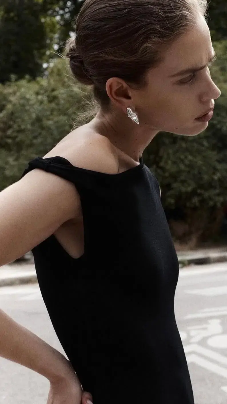 Sir The Label Glow Twist Midi Black Size AU 10 for rent on The Volte - main image