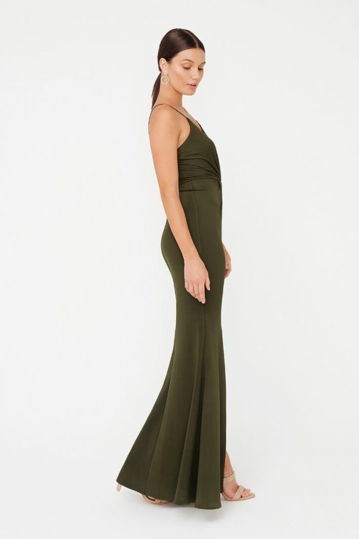 Sheike Gala Gown Khaki Size 8 - Image 1