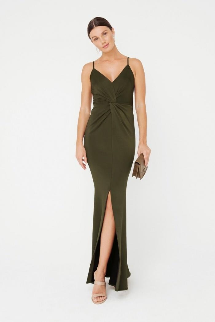 Sheike Gala Gown Khaki Size 8 - Image 3