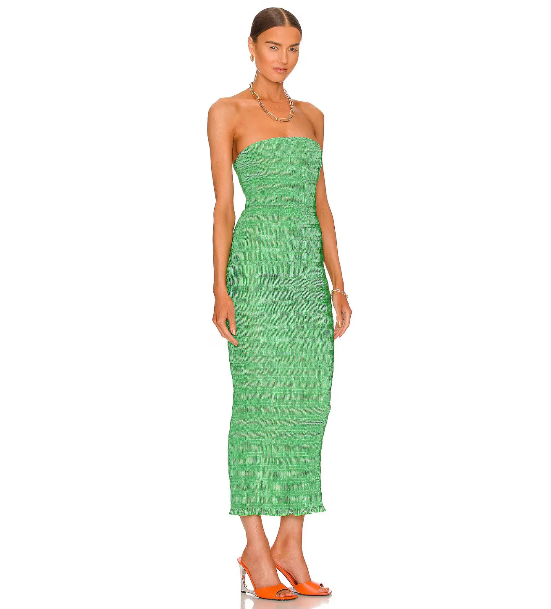 L'Idee Aurore Midi Dress Sea Green Size AU 8 - Image 3