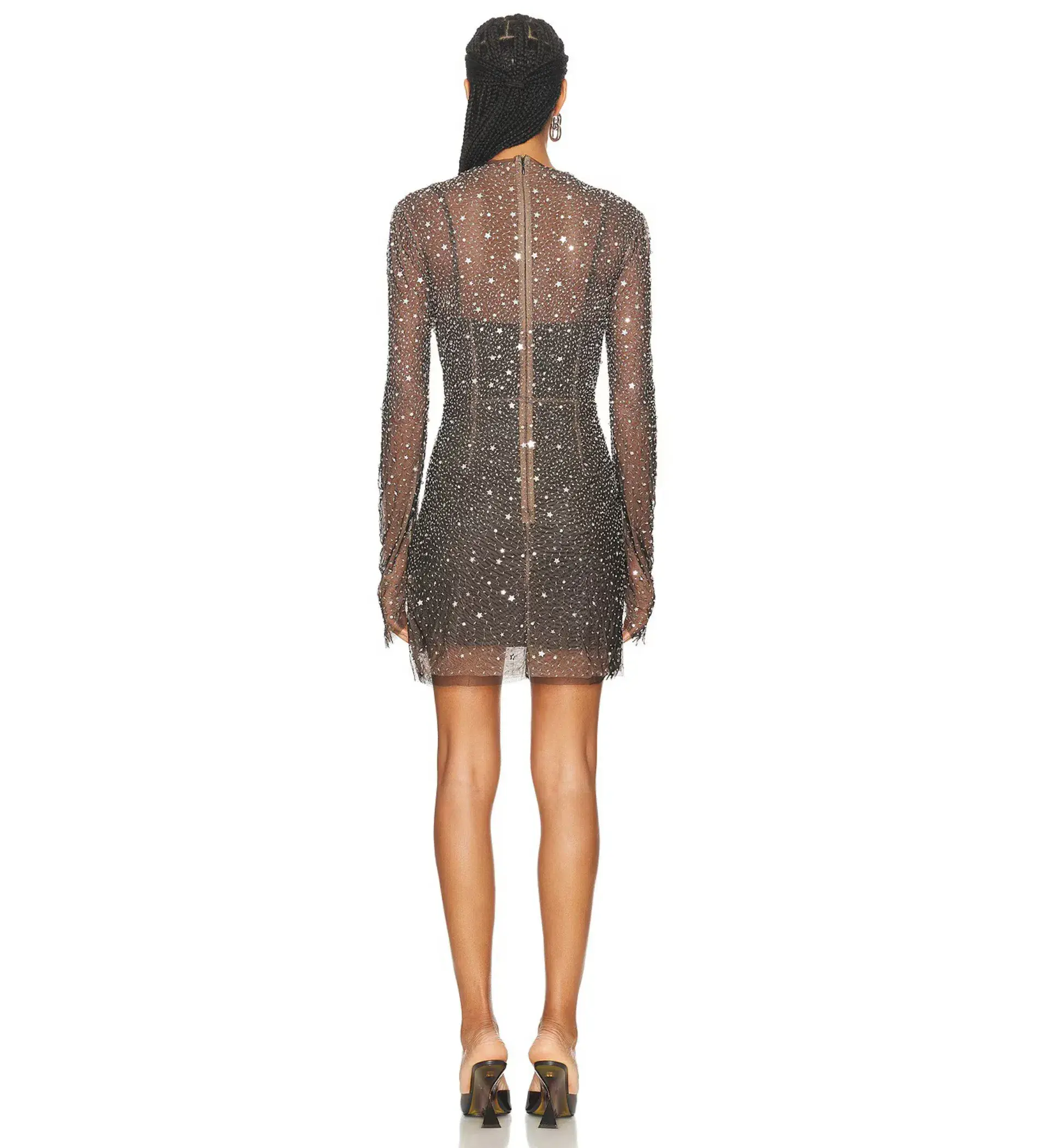 Rachel Gilbert Charley Mini Dress Black Size S/AU 8 - Image 3