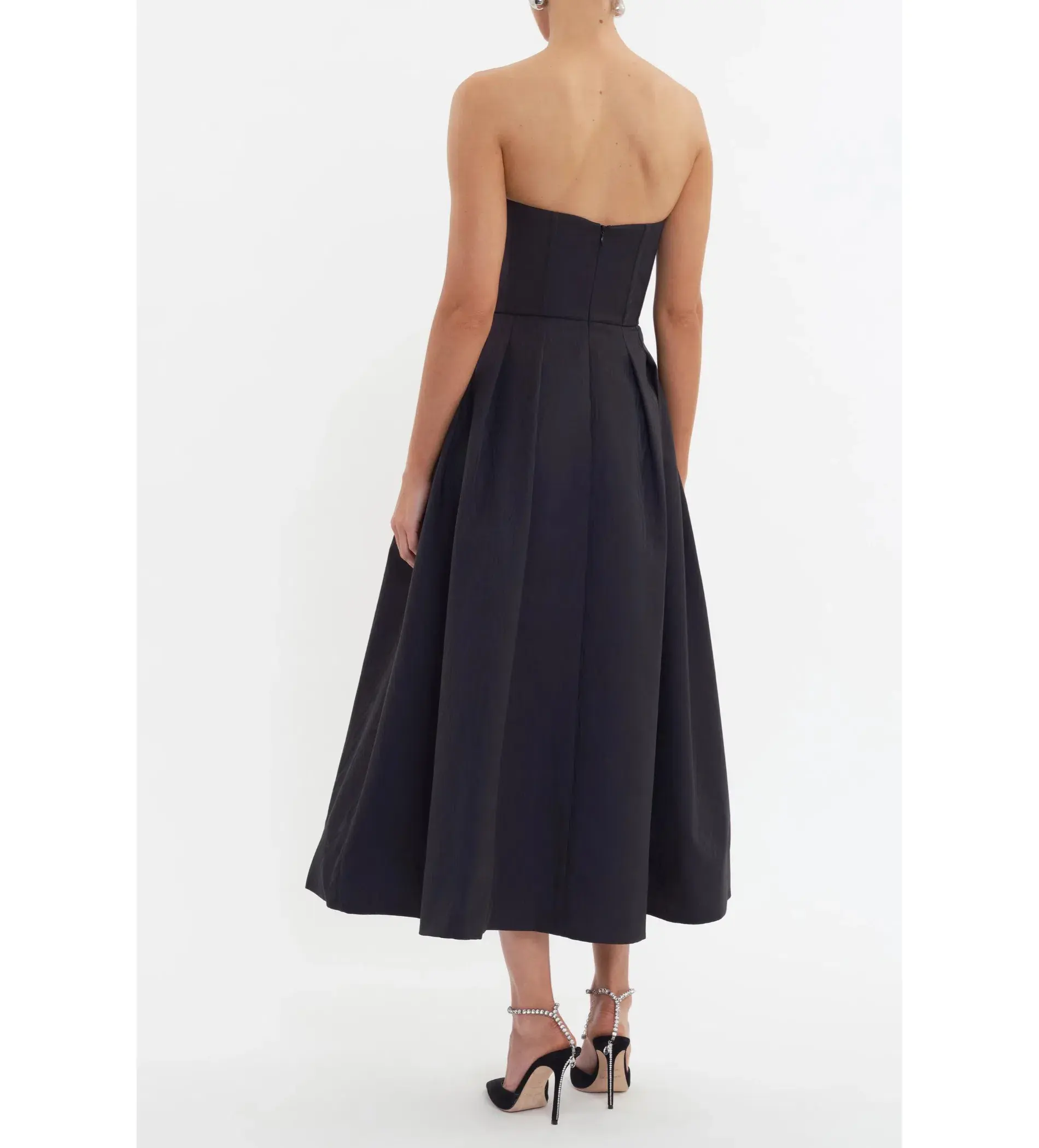 Rebecca Vallance Luiza Strapless Midi Dress Black Size AU 8 - Image 3