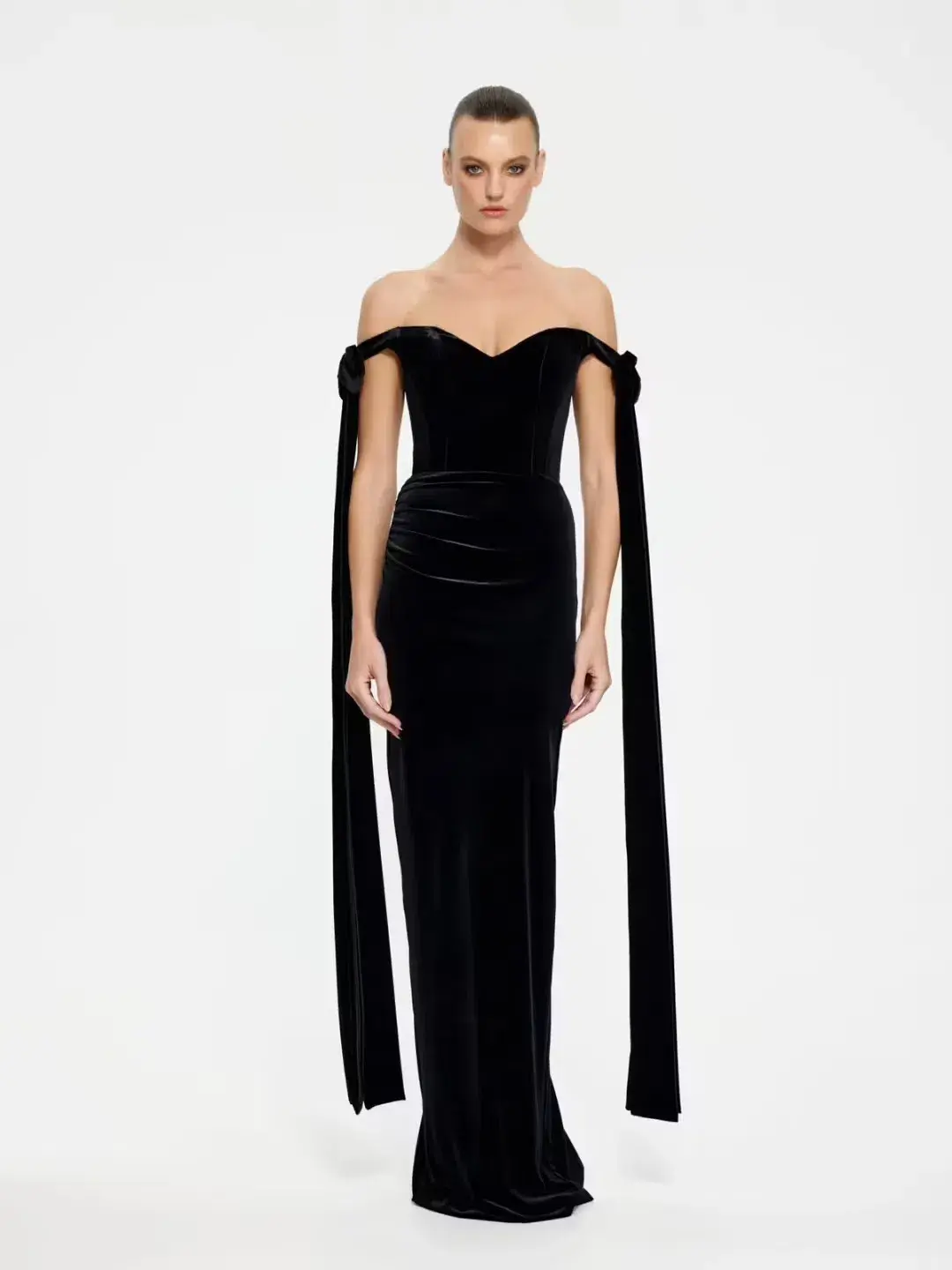 Effie Kats Ginger Gown in Black Velvet Size 10  - Image 1