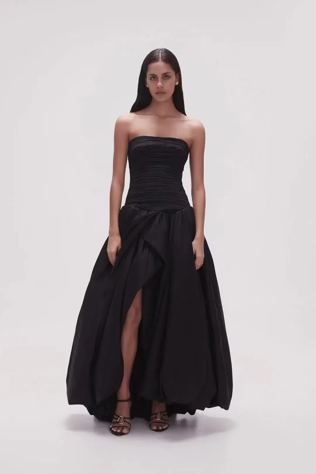 Aje Violette Bubble Hem Maxi Dress Black Size 8  - Image 1
