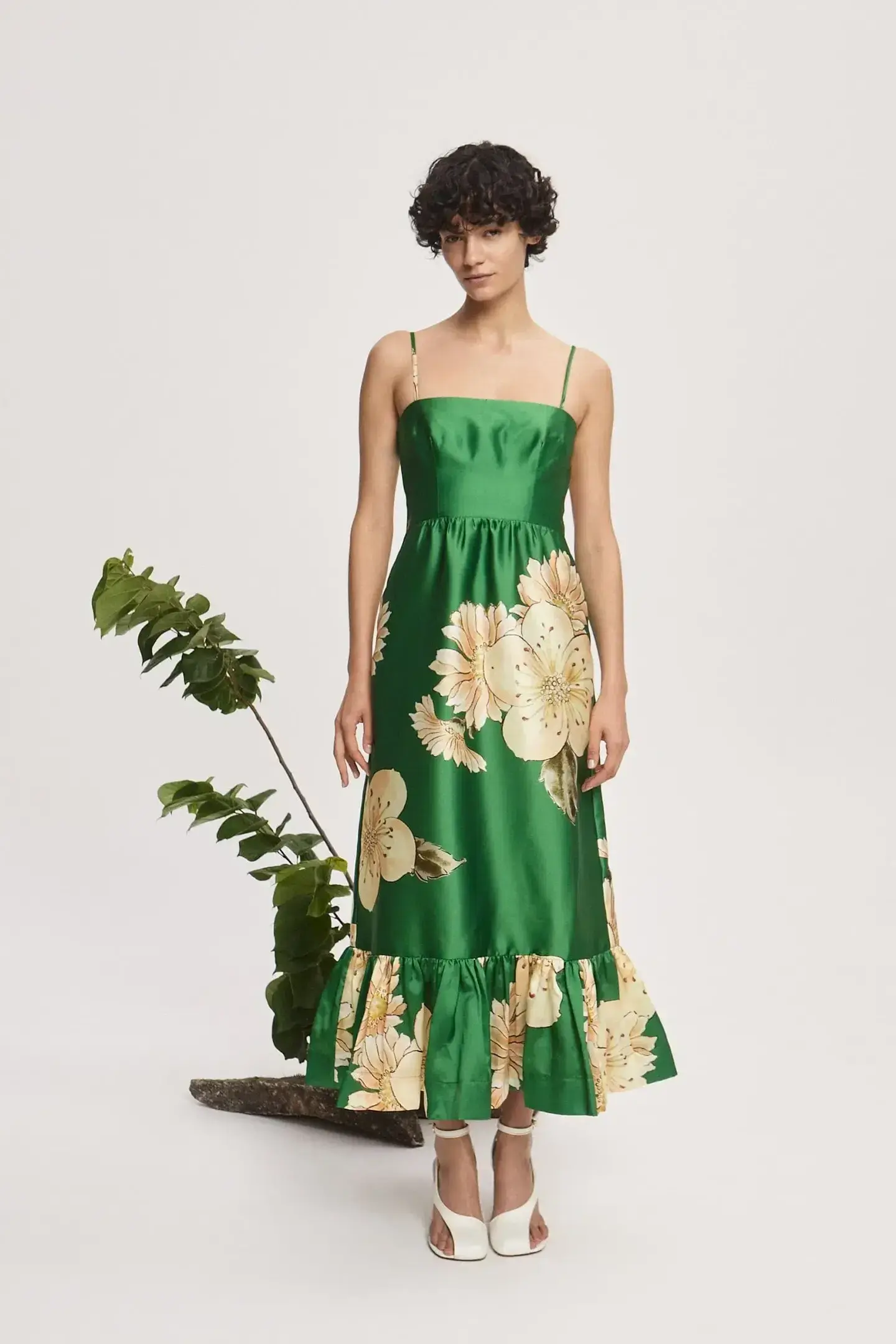Alemais Sage Midi Dress Green Size 10 - Image 1