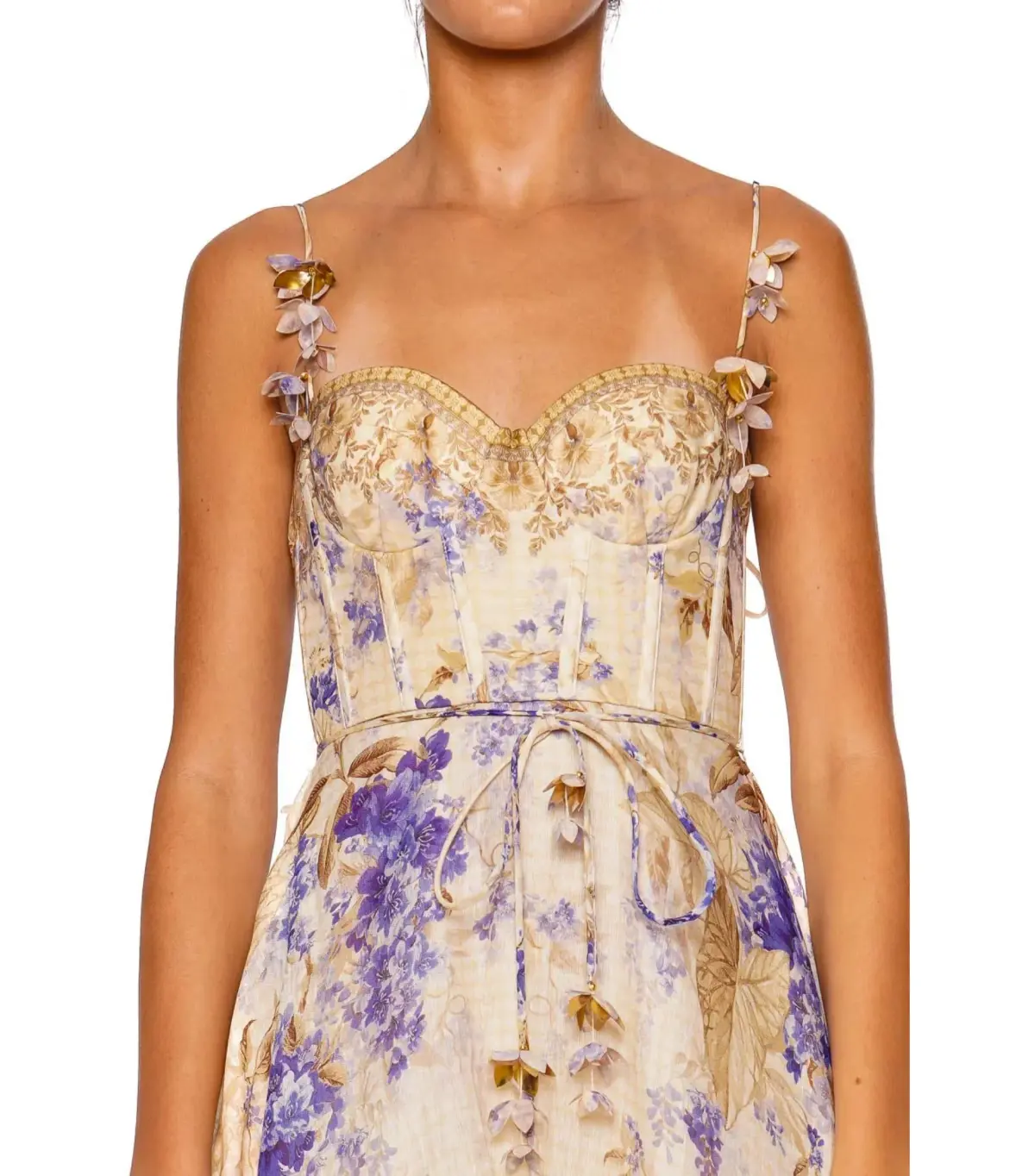Zimmermann Dawning Picnic Dress Lilac Floral Size 2 / AU 12 - Image 3
