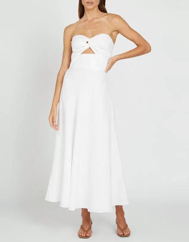 By Johnny Billie Strapless Dress White Size 10 - Image 1