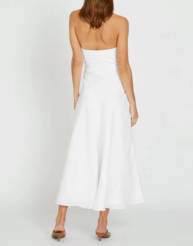 By Johnny Billie Strapless Dress White Size 10 - Image 3