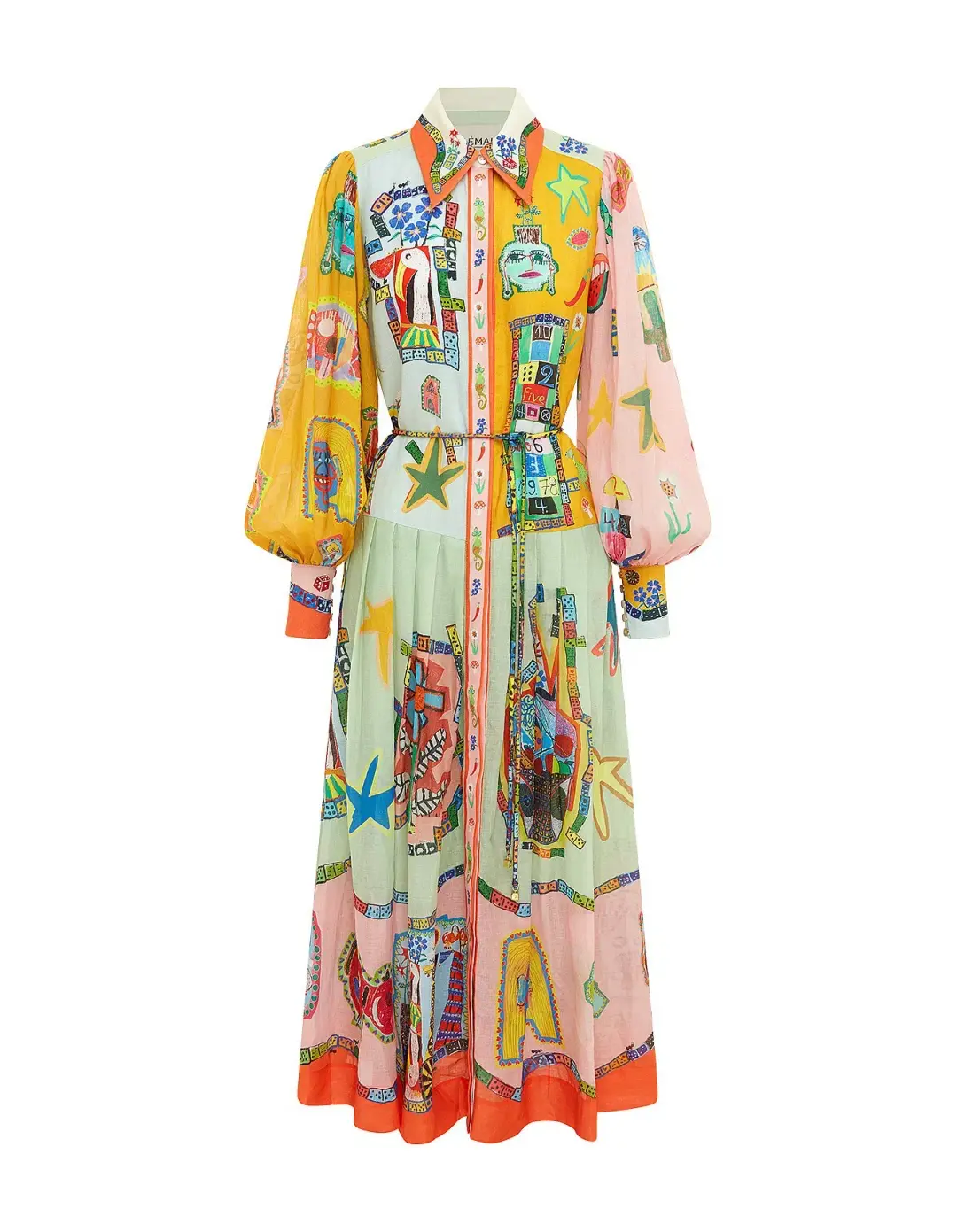 Alemais Players Shirtdress Maxi Dress Multi Size 10 for rent on The Volte - main image