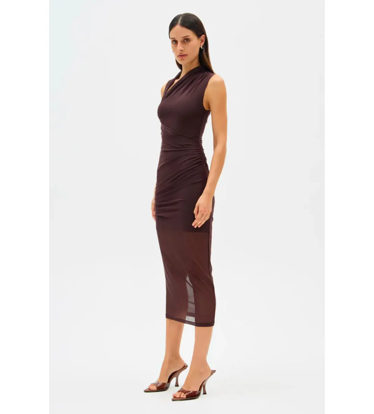 Misha Tillie Midi Dress in Brown Size 10 - Image 2