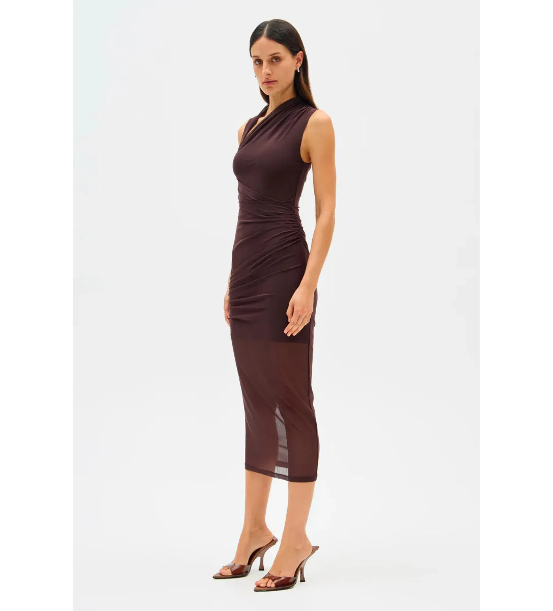 Misha Tillie Midi Dress in Brown Size 10 - Image 2