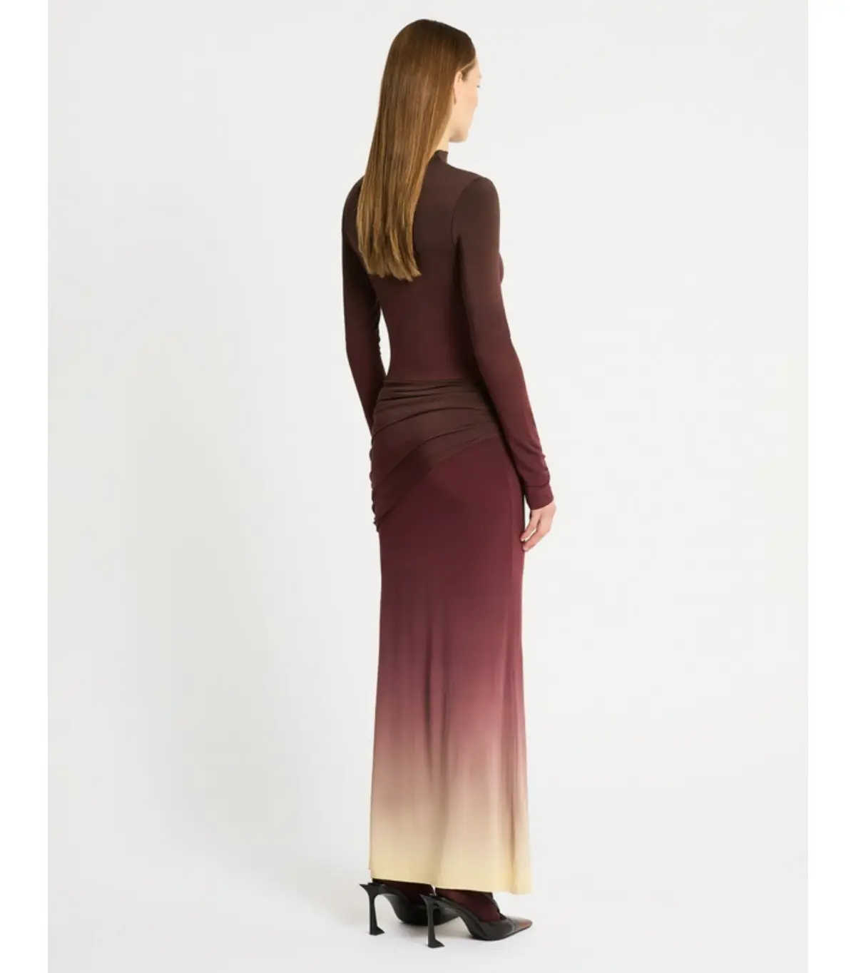 Sass & Bide Life Form Jersey Maxi Dress Ombre Cherry Size S / AU 8 - Image 3