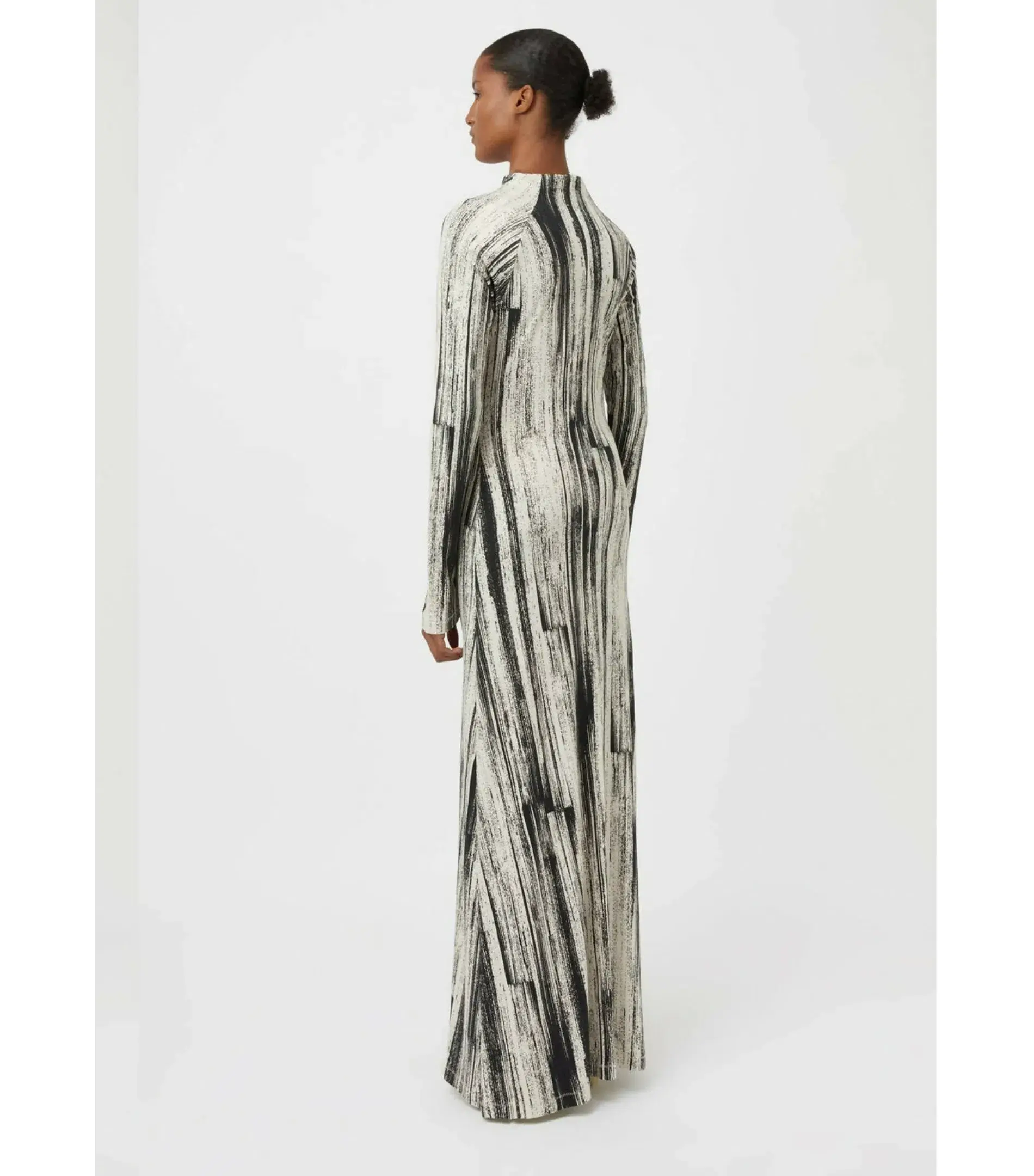 Camilla and Marc Arch Long Sleeve Midi Dress in Black Print Size AU 8 - Image 4