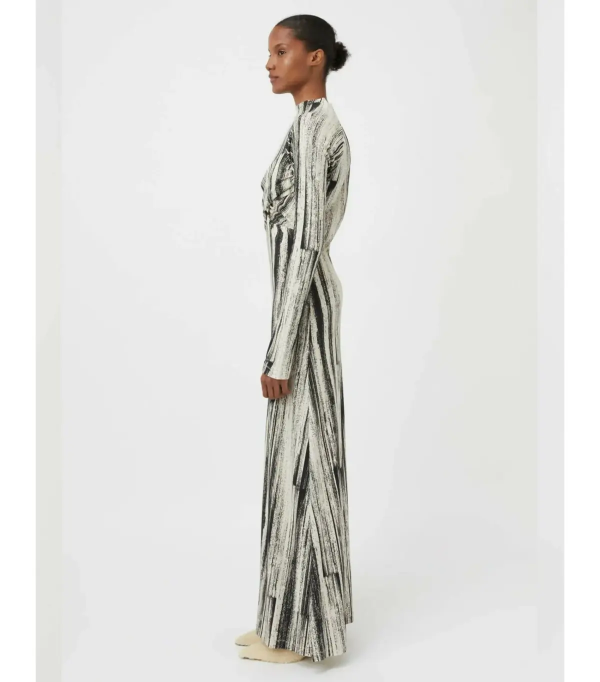 Camilla and Marc Arch Long Sleeve Midi Dress in Black Print Size AU 8 - Image 3