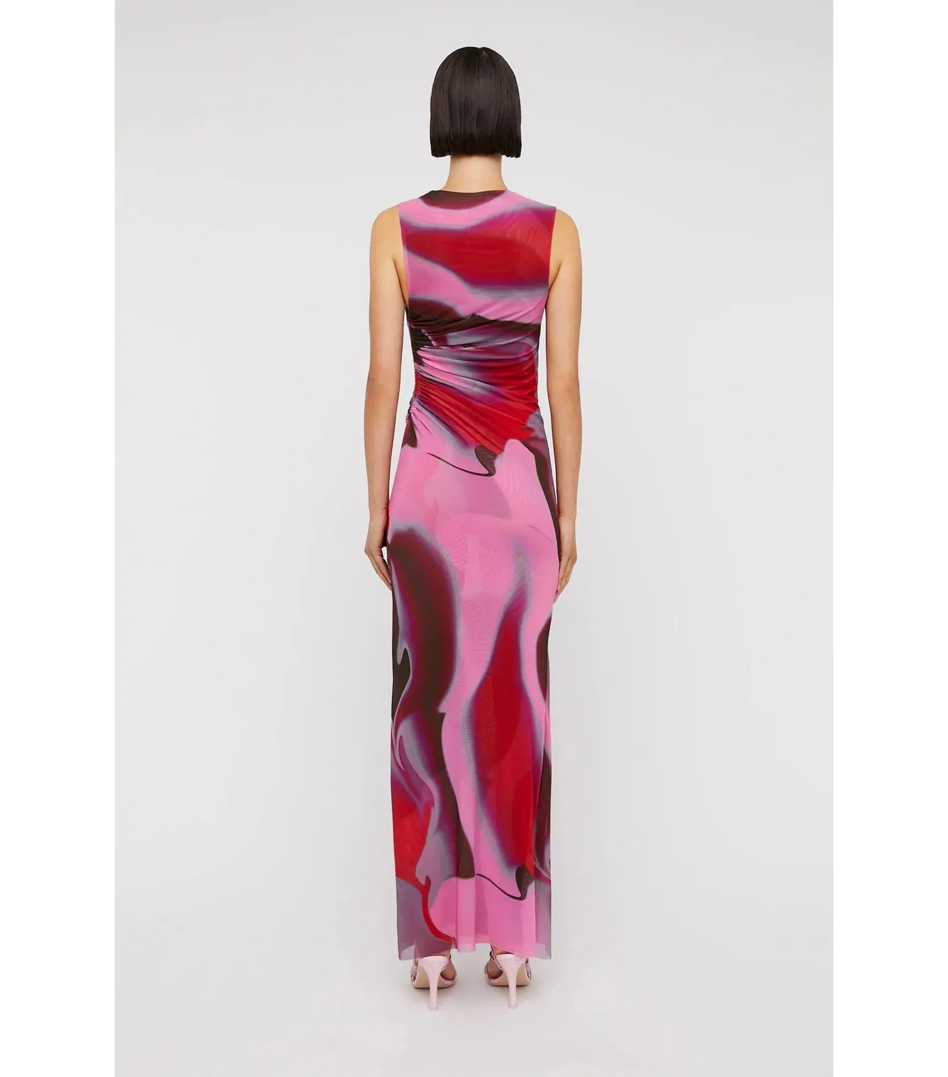 Scanlan Theodore Italian Watercolour Dress in Raspberry Size S / AU 8  - Image 3