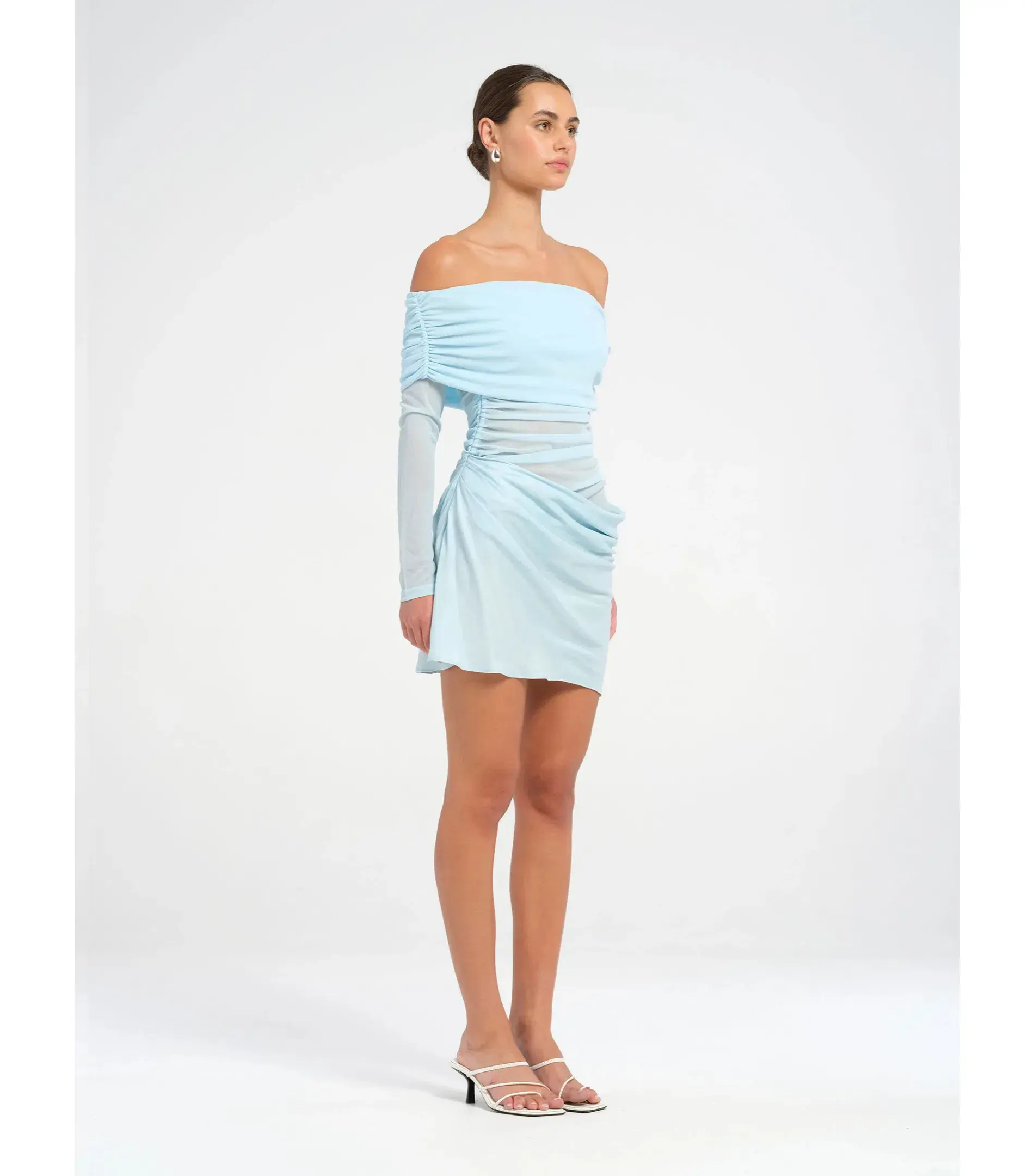 Benni Luca Mini Dress in Ice Blue Size S / AU 8 - Image 2
