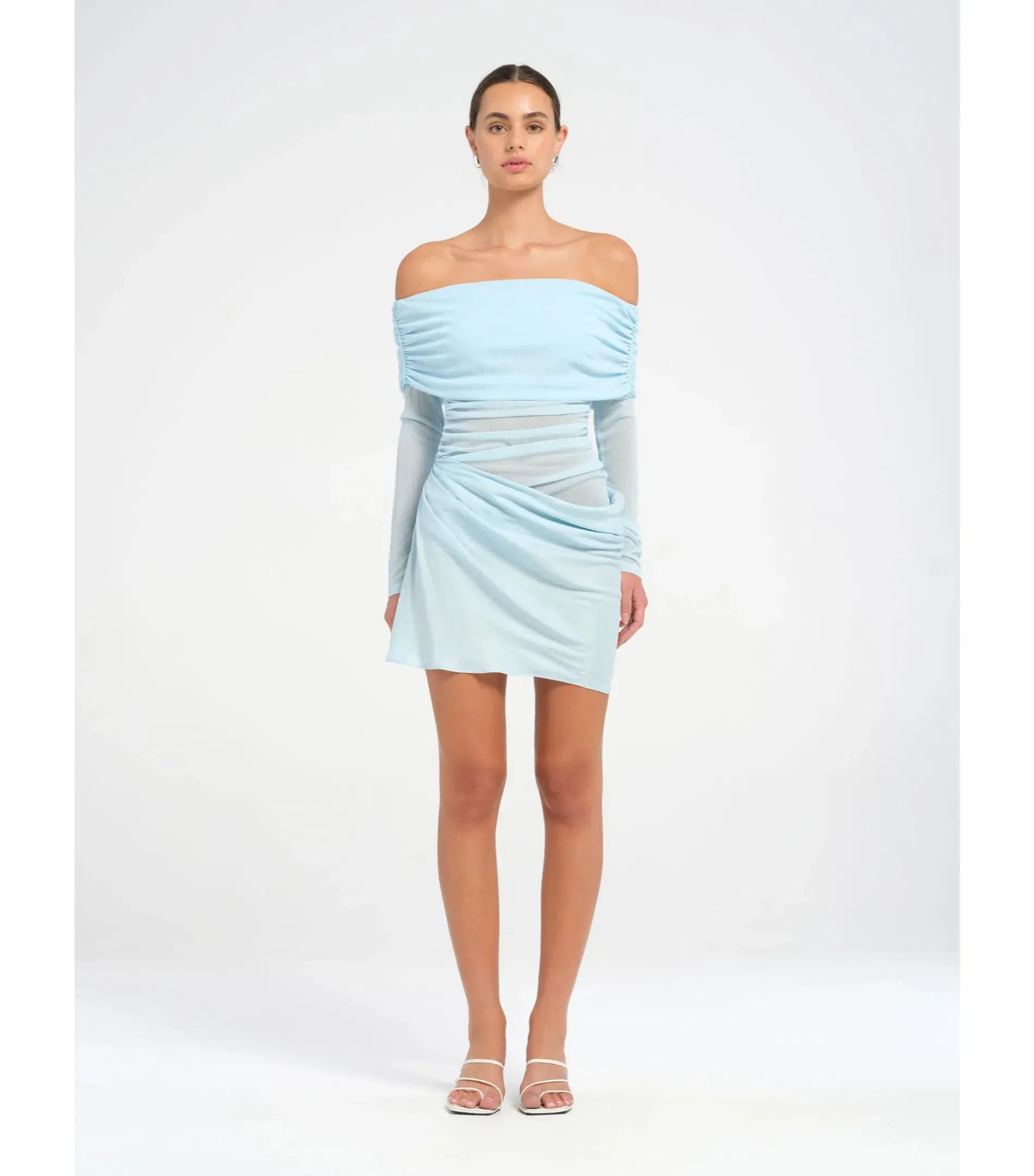 Benni Luca Mini Dress in Ice Blue Size S / AU 8 - Image 1