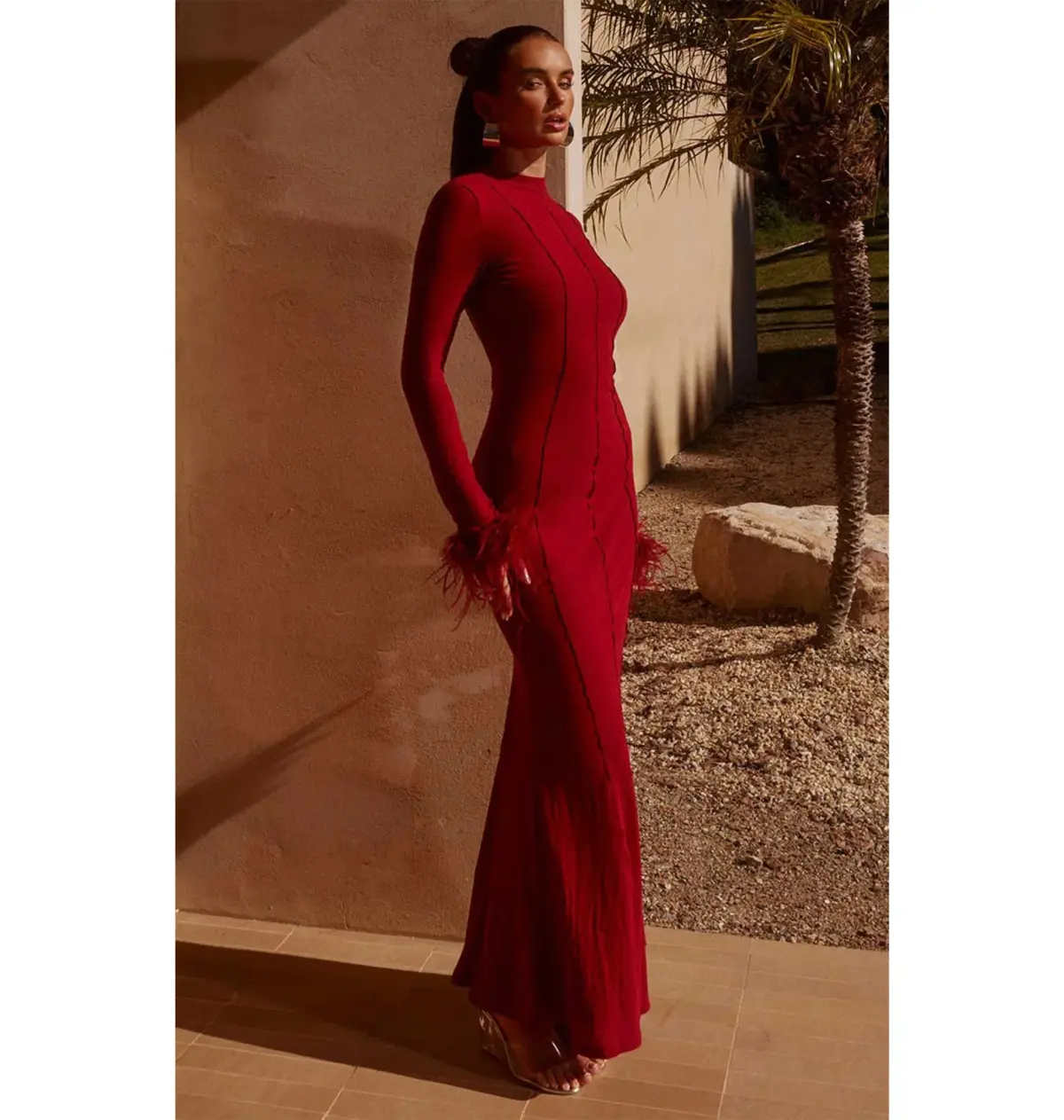 Runaway The Label Ruby Ramoni Maxi Dress Red Size L / AU 12 - Image 2