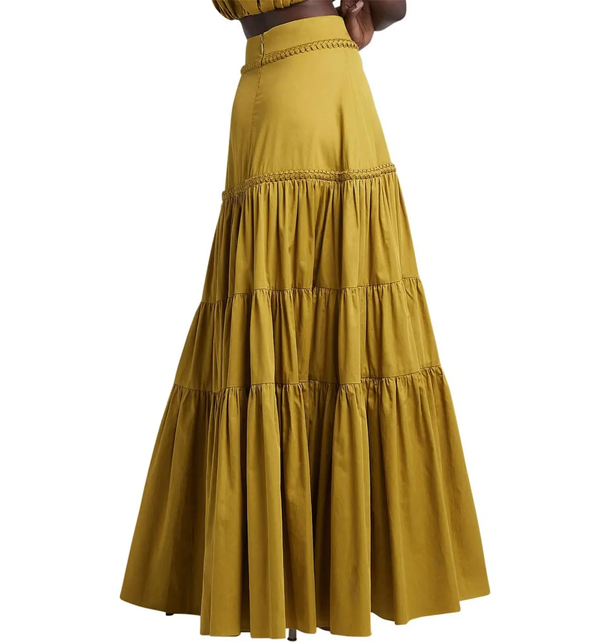 AJE Medina Casabianca Braided Tiered Skirt Yellow Size 16 - Image 3