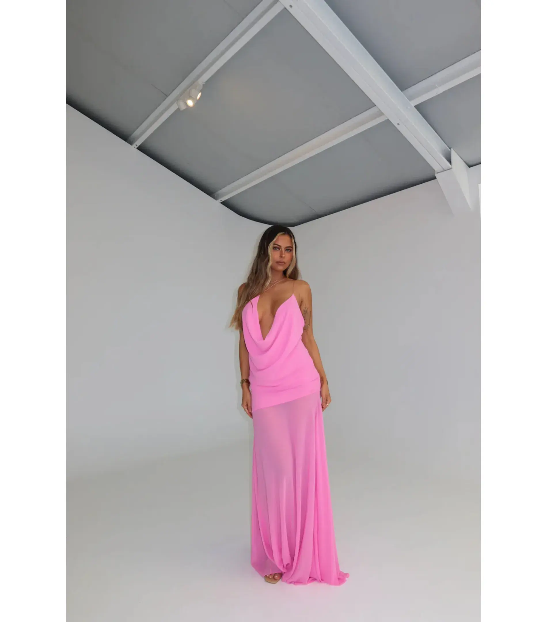 Natalie Rolt Dimity Gown Candy Maxi Dress Pink Size 0 / AU 6 - Image 1