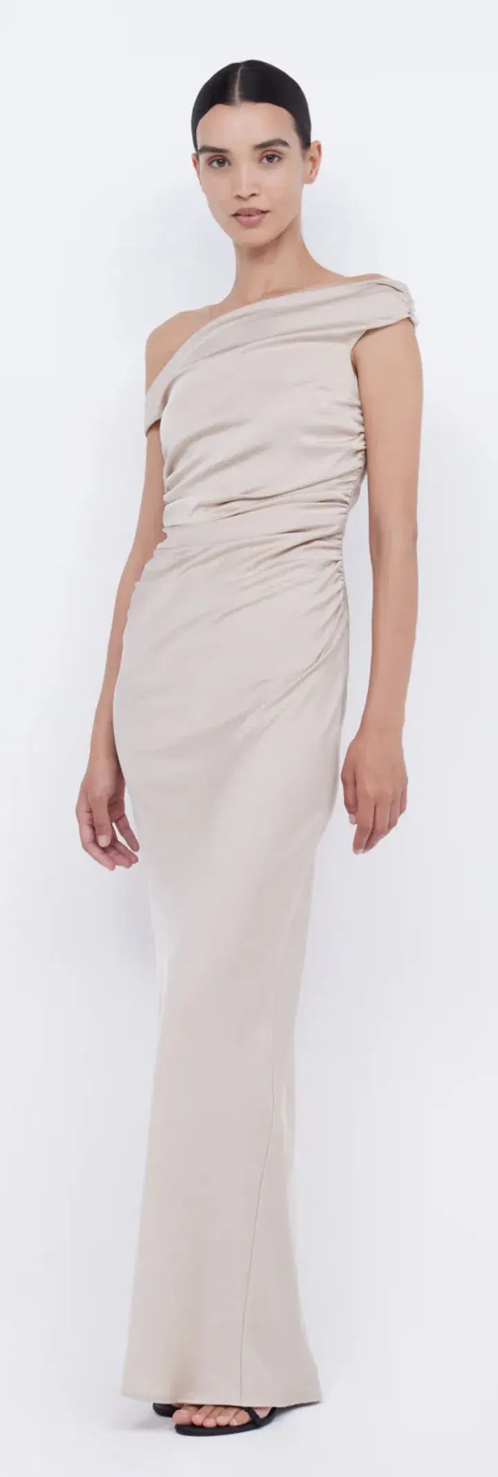 Bec & Bridge Eternity Off Shoulder Maxi dress in Sand Size AU 12 - Image 2