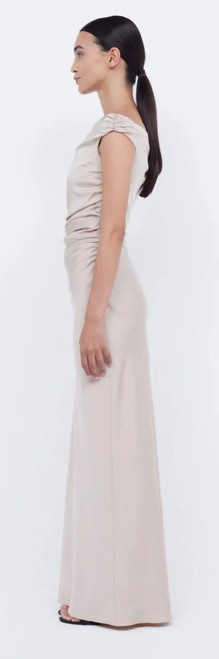Bec & Bridge Eternity Off Shoulder Maxi dress in Sand Size AU 12 - Image 3