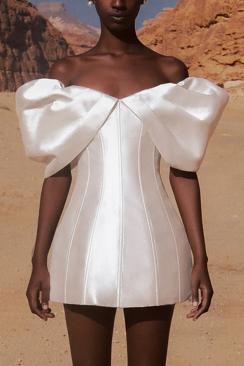 Eliya The Label Nadal Dress Mini White Size AU 16 - Image 2