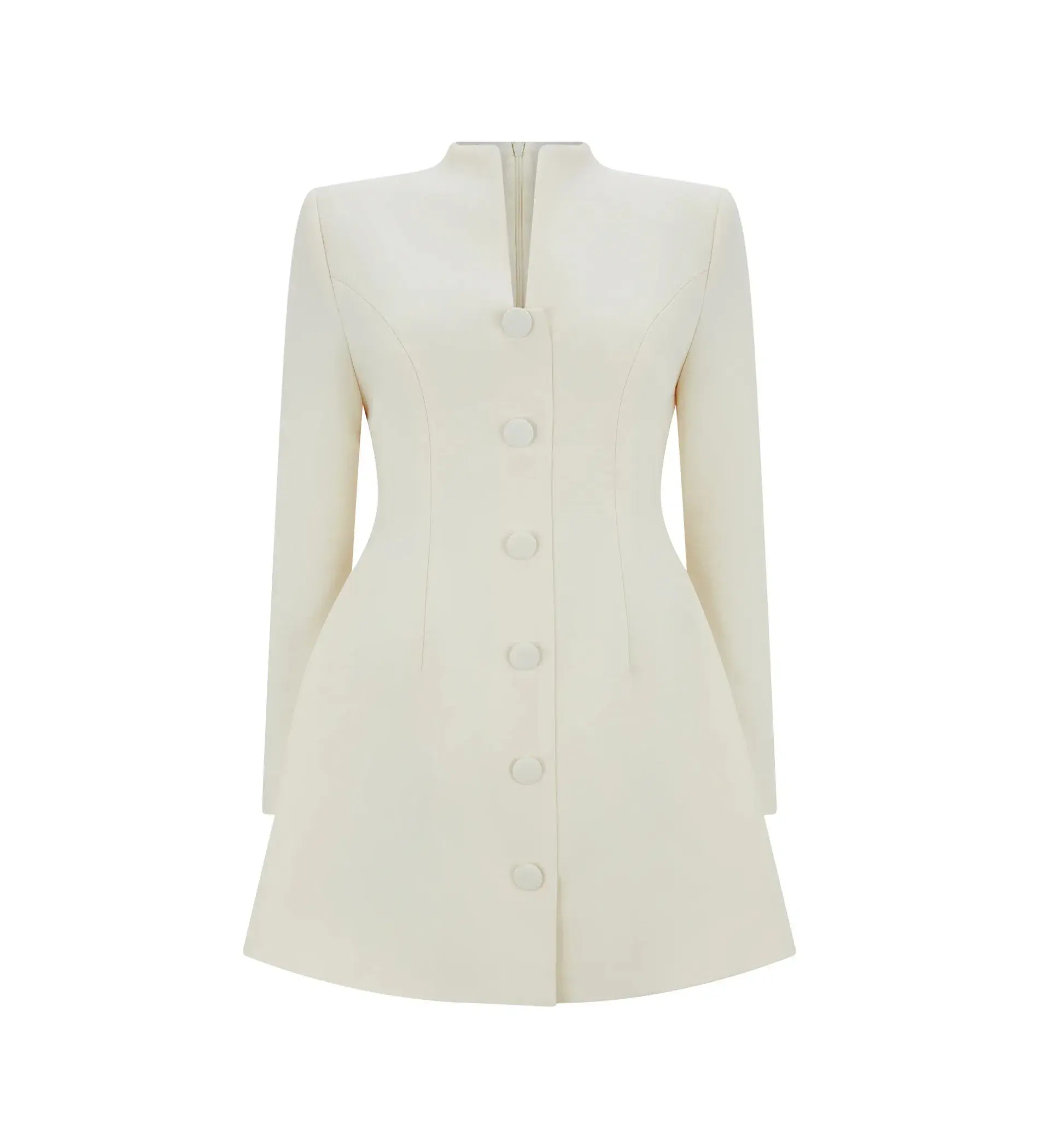 Odd Muse The Ultimate Muse Long Sleeve Button Down Mini Dress in Ecru Size AU 6 - Image 4