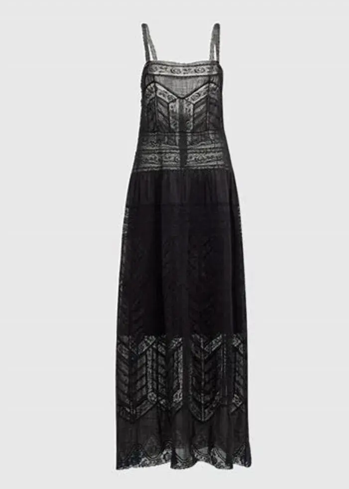 Zimmermann Halliday Lace Trim Slip Dress Black Size 3 / AU 14 - Image 3