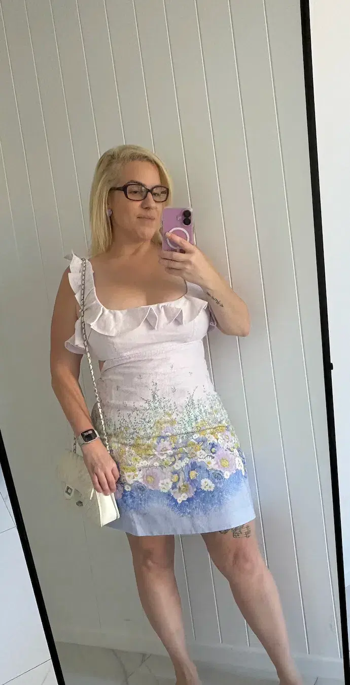 Zimmermann Floral Print Linen Mini Dress Size 3 / AU 14 - Image 3