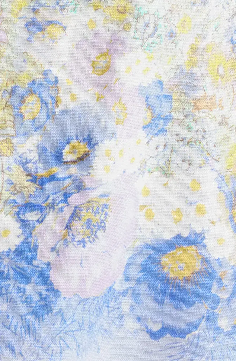 Zimmermann Floral Print Linen Mini Dress Size 3 / AU 14 - Image 6