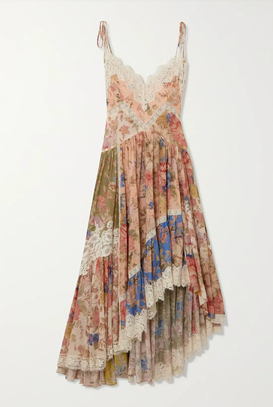 Zimmermann August Asymmmetic Lace Midi Dress Print Size 3 / AU 14 - Image 3