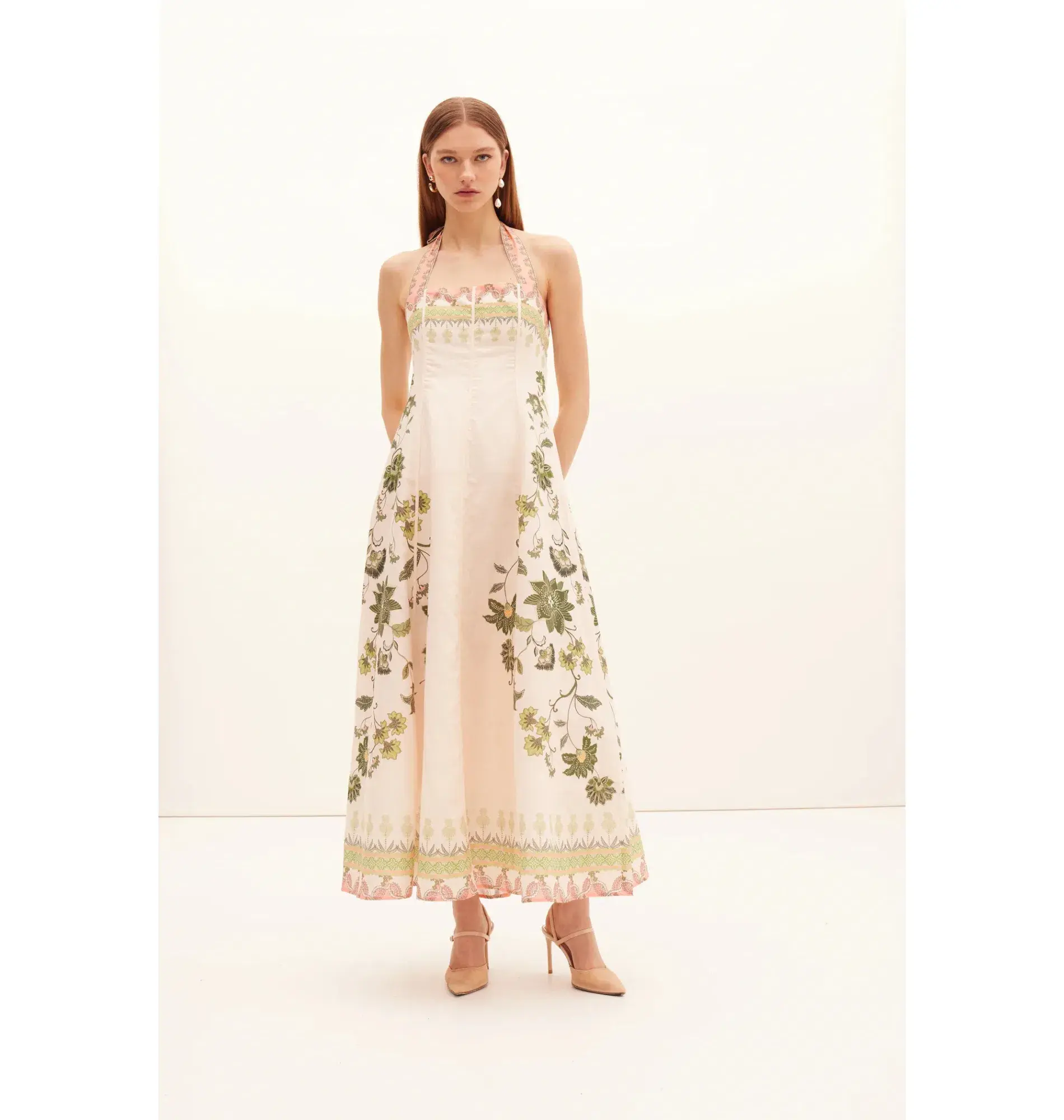 Kate Ford Baja Halter Gown Print Size 12  - Image 1