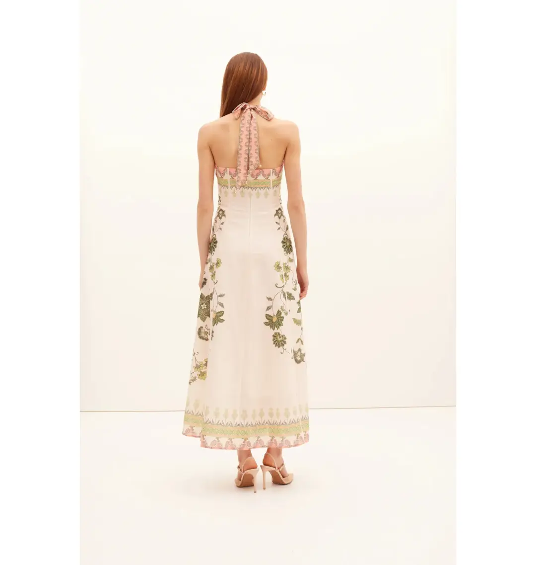 Kate Ford Baja Halter Gown Print Size 12  for rent on The Volte - main image