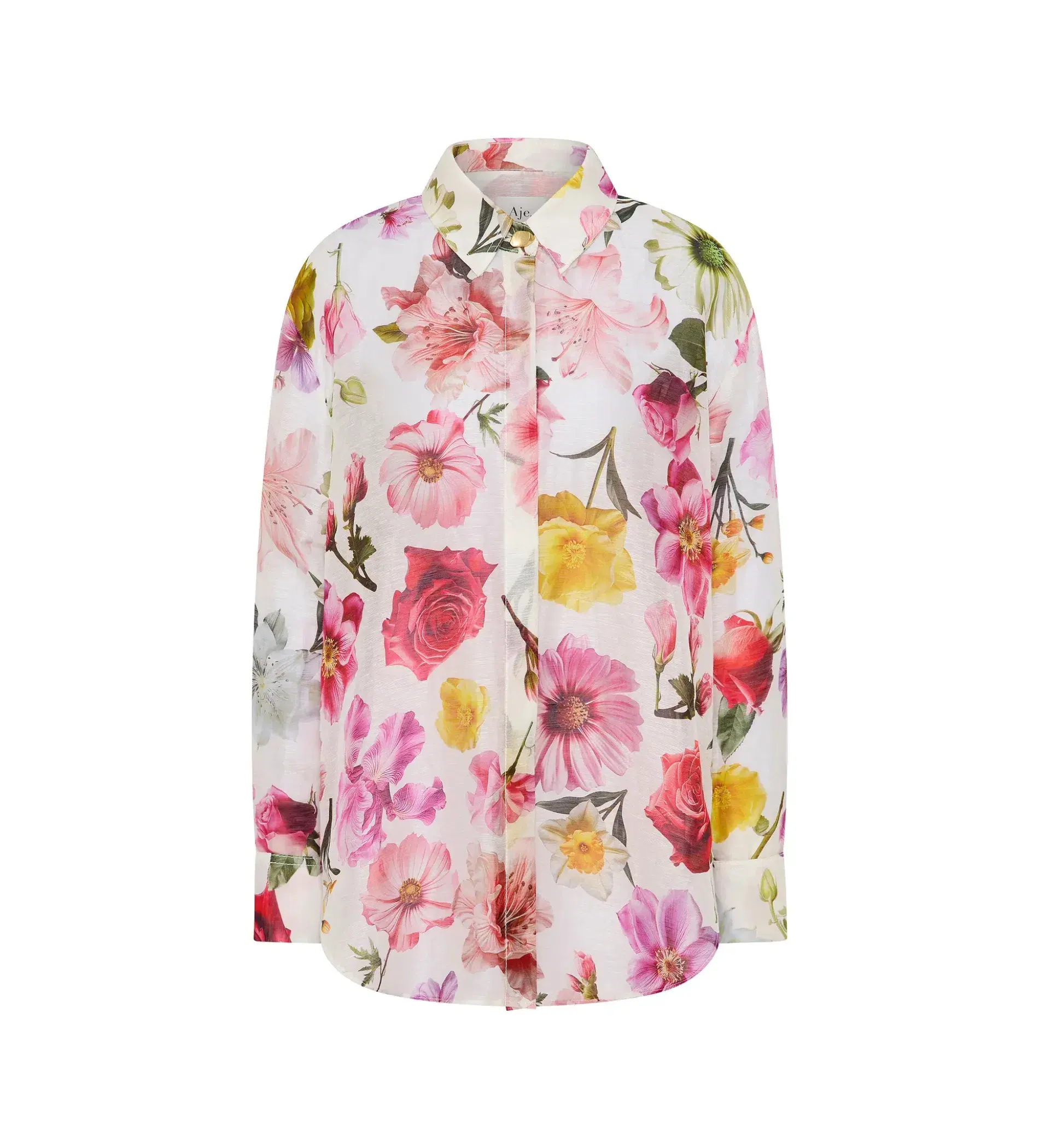 Aje Fleur Shirt Collage Floral Size 8  - Image 4