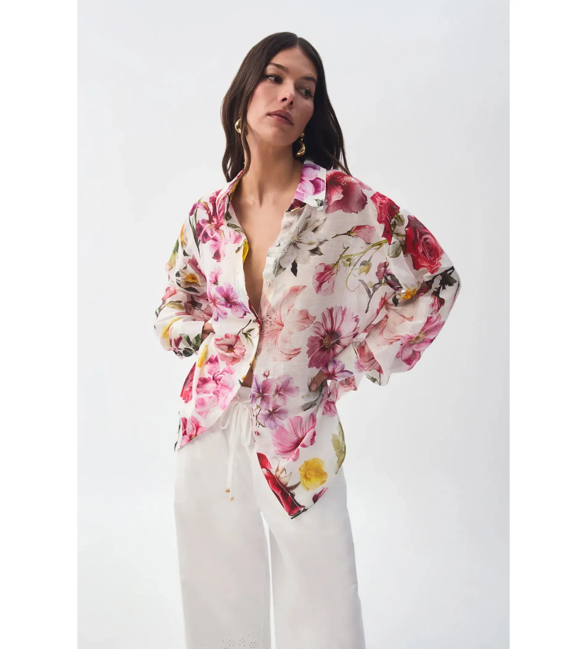 Aje Fleur Shirt Collage Floral Size 8  - Image 3