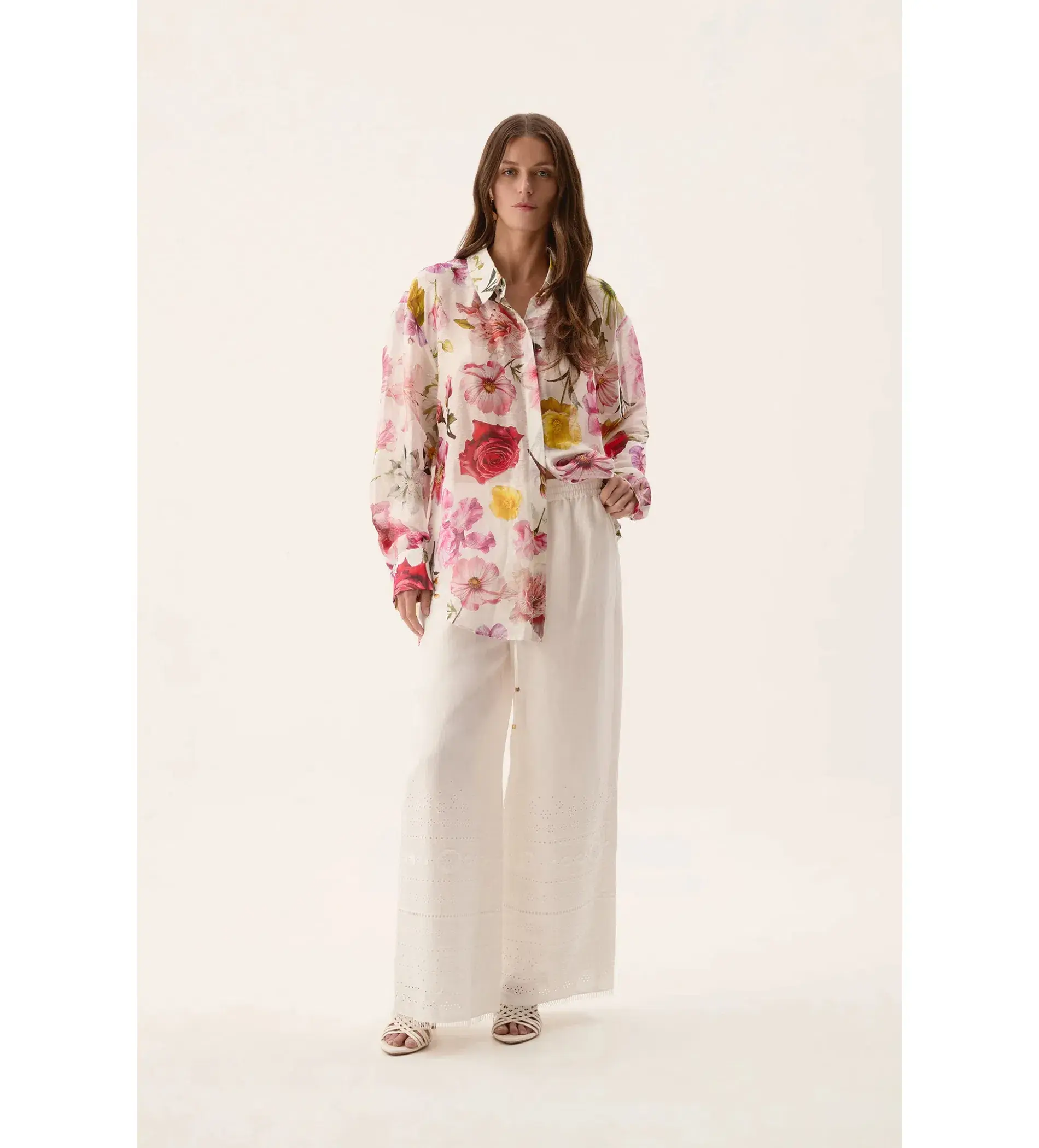 Aje Fleur Shirt Collage Floral Size 8  - Image 1