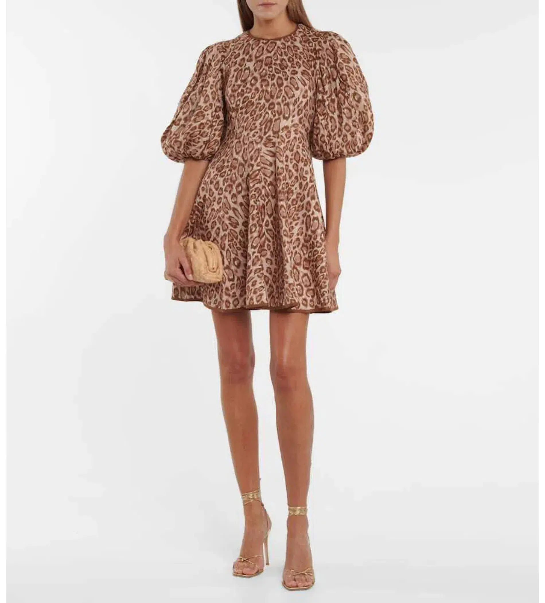 Zimmermann Concert Day Mini Dress Leopard Print Size 0 Au 8  - Image 1