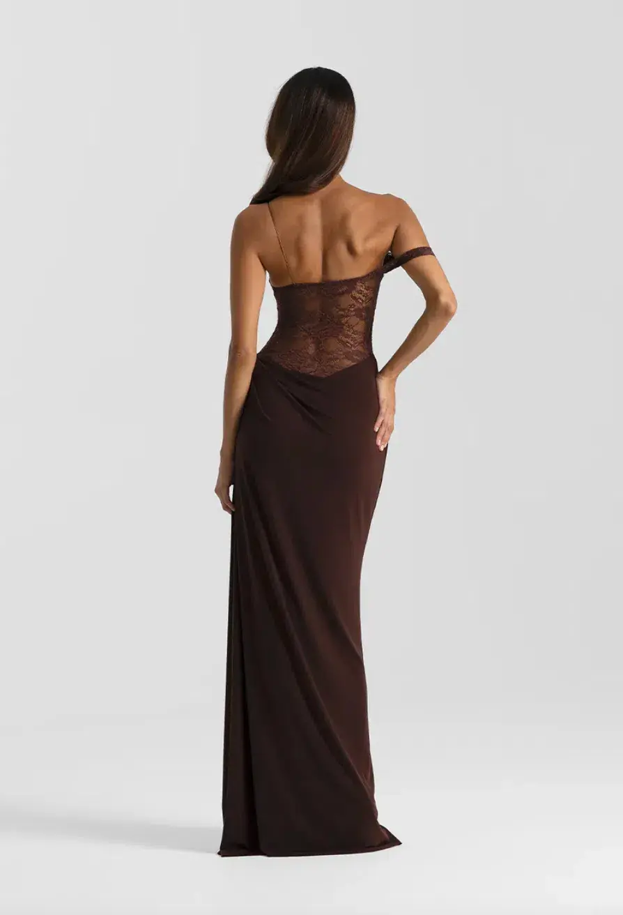 Natalie Rolt Sloane Maxi Dress in Brown Size 1 / AU 6-8 - Image 3